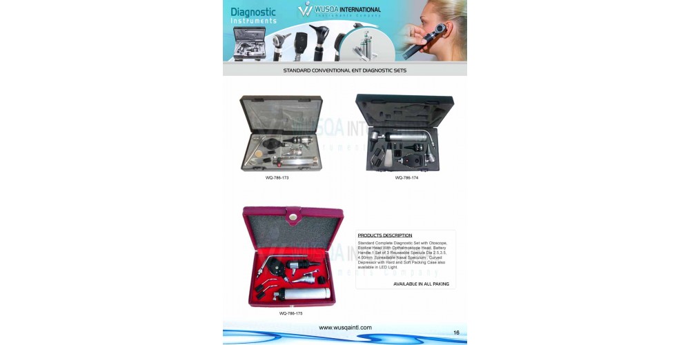 Conventional Ent Diagnostic Sets